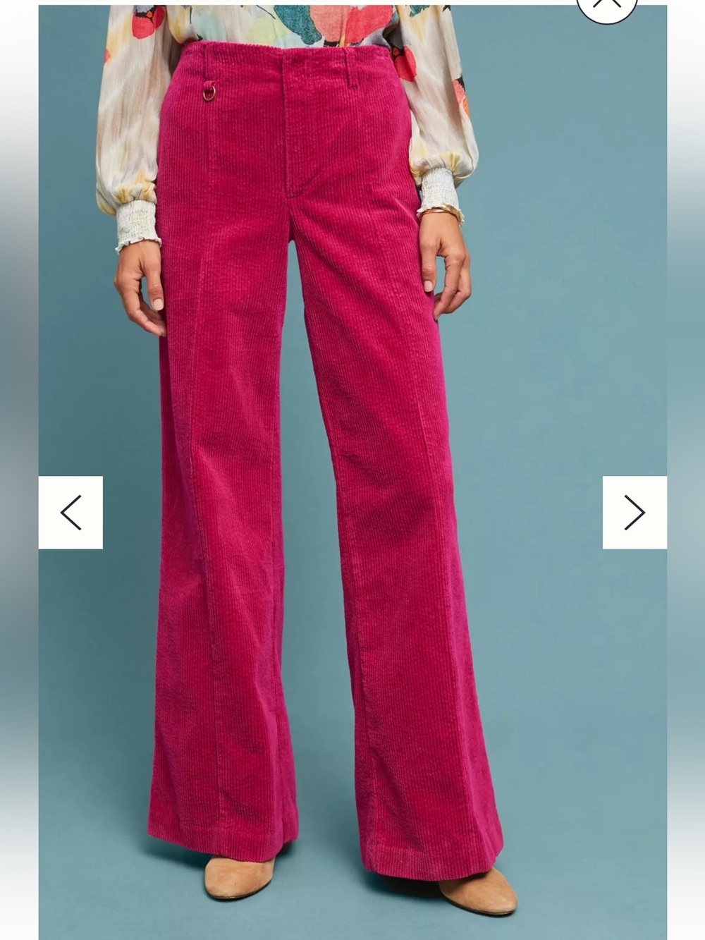 Anthropologie Wide-Wale Corduroy Trousers size 27 - Picture 3 of 6